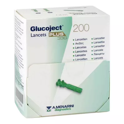 GLUCOJECT Lancetas PLUS 33 G, 200 pcs