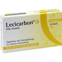 LECICARBON E CO2 Laxans supositórios para adultos, 10 unid