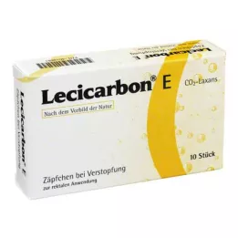 LECICARBON E CO2 Laxans supositórios para adultos, 10 unid