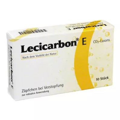 LECICARBON E CO2 Laxans supositórios para adultos, 10 unid LECICARBON E CO2 Laxans supositórios para adultos, 10 unid