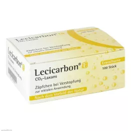 LECICARBON E CO2 Laxans supositórios para adultos, 100 unid