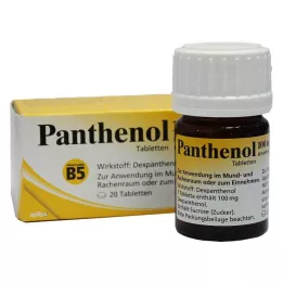 PANTHENOL Comprimidos de 100 mg Jenapharm, 20 unidades