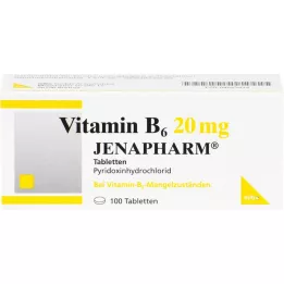VITAMIN B6 20 mg Jenapharm comprimidos, 100 unid