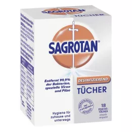 SAGROTAN Toalhetes desinfectantes, 18 unidades