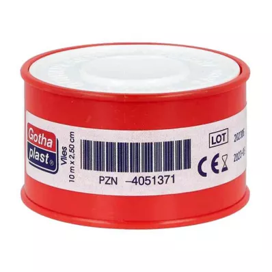 GOTHAPLAST Ligadura adesiva não tecida 2,5 cmx10 m, 1 pc