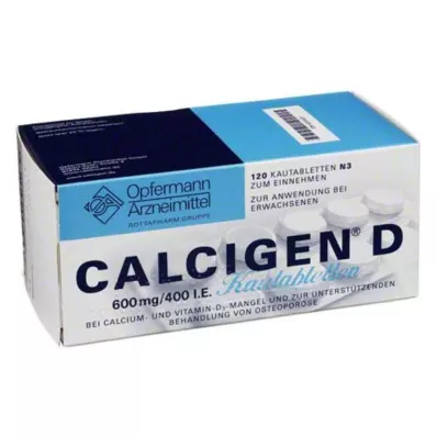 [d 600 mg/400 U.I. Comprimidos mastigáveis, 120 Cápsulas