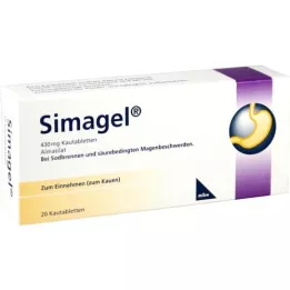 SIMAGEL Comprimidos mastigáveis, 20 unidades