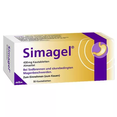 SIMAGEL Comprimidos mastigáveis, 50 unidades SIMAGEL Comprimidos mastigáveis, 50 unidades