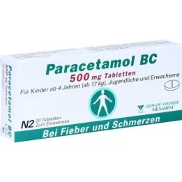 PARACETAMOL BC Comprimidos de 500 mg, 20 unidades