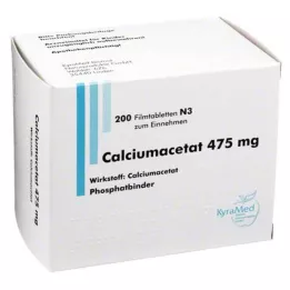 CALCIUMACETAT Comprimidos revestidos por película de 475 mg, 200 unidades