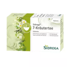SIDROGA Bolsa de filtro para chá de 7 ervas Wellness, 20X2,0 g