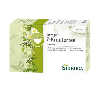 SIDROGA Bolsa de filtro para chá de 7 ervas Wellness, 20X2,0 g SIDROGA Bolsa de filtro para chá de 7 ervas Wellness, 20X2,0 g