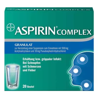 ASPIRIN COMPLEX Btl.w.Gran.z.Herst.e.Susp.z.Einn., 20 pcs