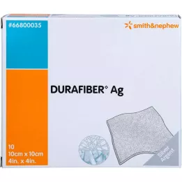 DURAFIBER Ligadura Ag 10x10 cm, 10 unidades