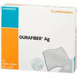 DURAFIBER Ligadura Ag 10x10 cm, 10 unidades