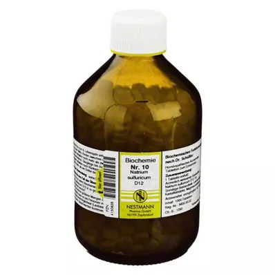 BIOCHEMIE 10 Natrium sulfuricum D 12 comprimidos, 1000 unid