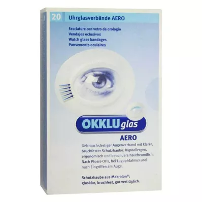 OKKLUGLAS Ligadura de vidro de relógio Aero, 20 unidades