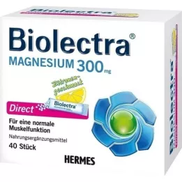 BIOLECTRA Magnésio 300 mg Direct Lemon Sticks, 40 unid