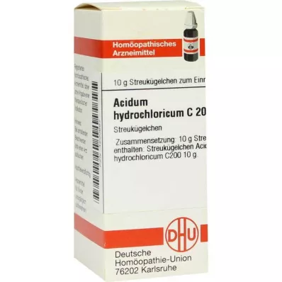 ACIDUM HYDROCHLORICUM C 200 glóbulos, 10 g ACIDUM HYDROCHLORICUM C 200 glóbulos, 10 g