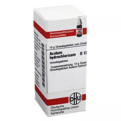 ACIDUM HYDROCHLORICUM D 12 glóbulos, 10 g ACIDUM HYDROCHLORICUM D 12 glóbulos, 10 g