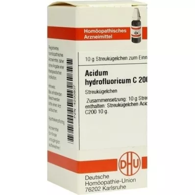 ACIDUM HYDROFLUORICUM C 200 glóbulos, 10 g