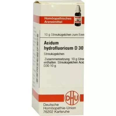 ACIDUM HYDROFLUORICUM D 30 glóbulos, 10 g