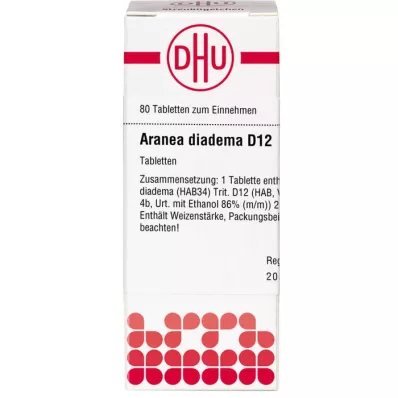ARANEA DIADEMA D 12 Comprimidos, 80 Cápsulas