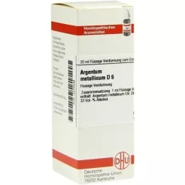 ARGENTUM METALLICUM Diluição D 6, 20 ml