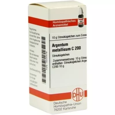 ARGENTUM METALLICUM C 200 glóbulos, 10 g