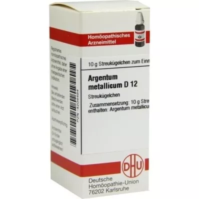 ARGENTUM METALLICUM D 12 glóbulos, 10 g