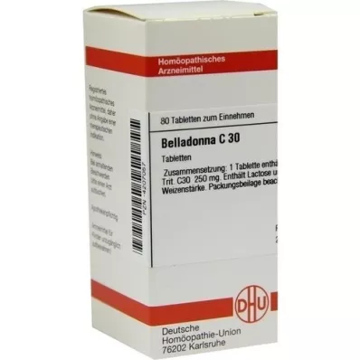 BELLADONNA C 30 Comprimidos, 80 unid
