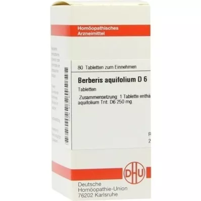 BERBERIS AQUIFOLIUM D 6 Comprimidos, 80 Cápsulas