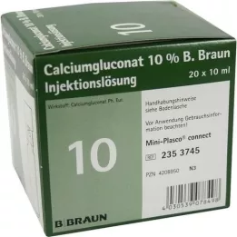 CALCIUMGLUCONAT 10% MPC Solução injetável, 20X10 ml