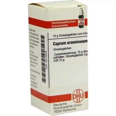 CUPRUM ARSENICOSUM D 30 glóbulos, 10 g