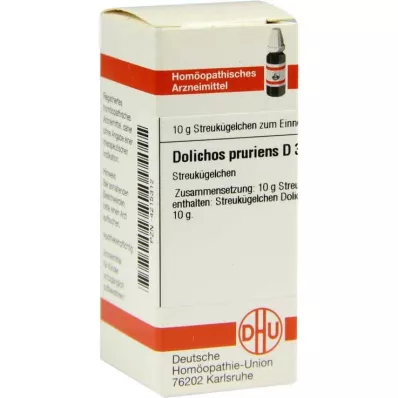 DOLICHOS PRURIENS D 3 glóbulos, 10 g DOLICHOS PRURIENS D 3 glóbulos, 10 g