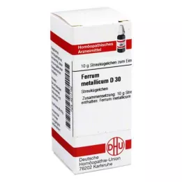 FERRUM METALLICUM D 30 glóbulos, 10 g