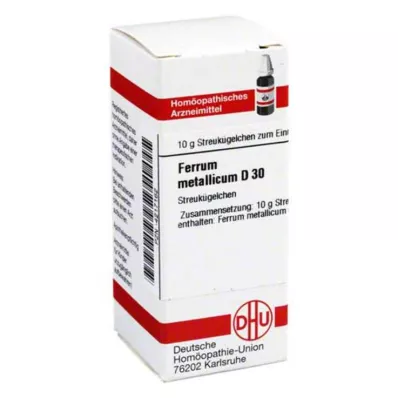 FERRUM METALLICUM D 30 glóbulos, 10 g FERRUM METALLICUM D 30 glóbulos, 10 g