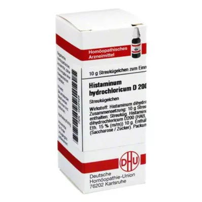 HISTAMINUM hydrochloricum D 200 glóbulos, 10 g HISTAMINUM hydrochloricum D 200 glóbulos, 10 g