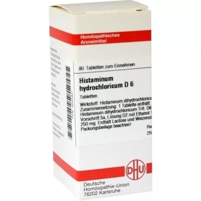HISTAMINUM hydrochloricum D 6 comprimidos, 80 unid
