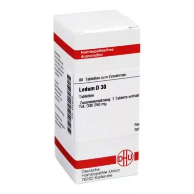 LEDUM D 30 Comprimidos, 80 Cápsulas
