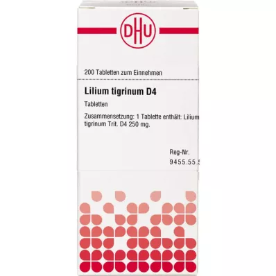 LILIUM TIGRINUM D 4 Comprimidos, 200 Cápsulas