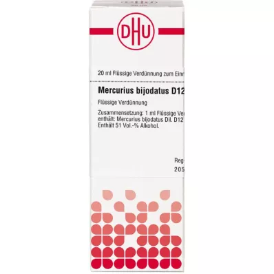 MERCURIUS BIJODATUS Diluição D 12, 20 ml