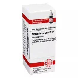 MERCURIUS VIVUS D 12 glóbulos, 10 g
