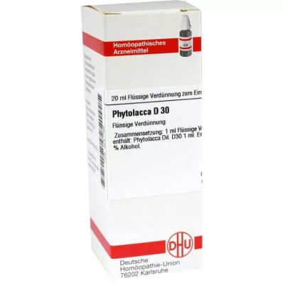 PHYTOLACCA Diluição D 30, 20 ml PHYTOLACCA Diluição D 30, 20 ml