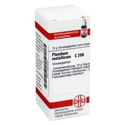 PLUMBUM METALLICUM C 200 glóbulos, 10 g PLUMBUM METALLICUM C 200 glóbulos, 10 g