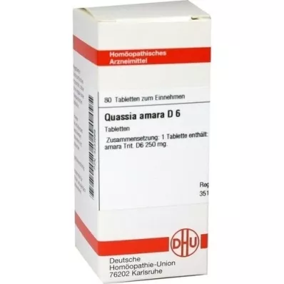 QUASSIA D 6 Comprimidos, 80 Cápsulas