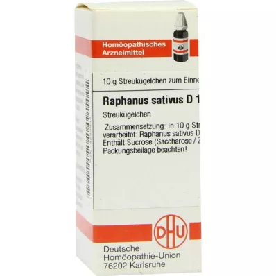 RAPHANUS SATIVUS D 12 glóbulos, 10 g RAPHANUS SATIVUS D 12 glóbulos, 10 g