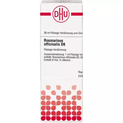 ROSMARINUS OFFICINALIS Diluição D 6, 20 ml