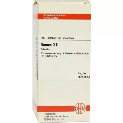 RUMEX D 6 Comprimidos, 200 Cápsulas