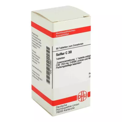 SULFUR C 30 Comprimidos, 80 Cápsulas
